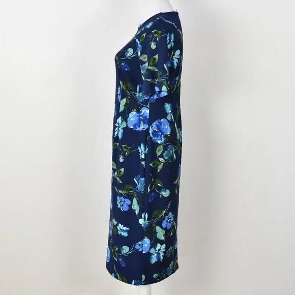 Maggy London Floral Midi Sheath Dress - 6 - Picture 4 of 8